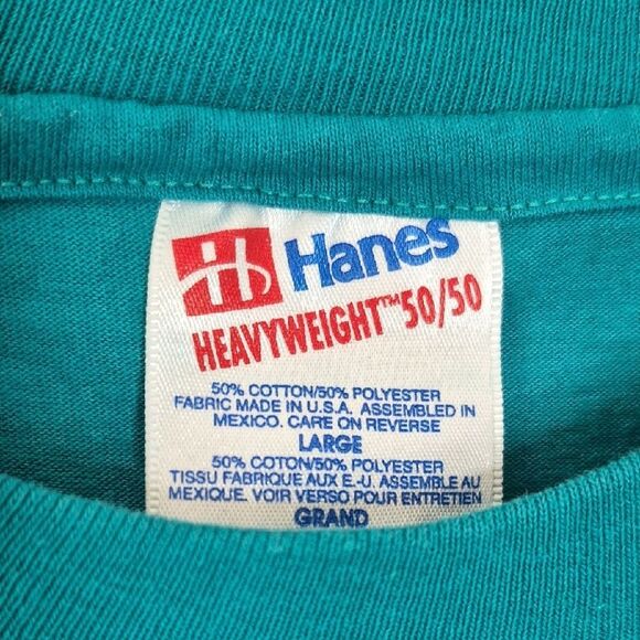 Vintage Puerto Rico Graphic Teal T-Shirt Size Large - Picture 7 of 9